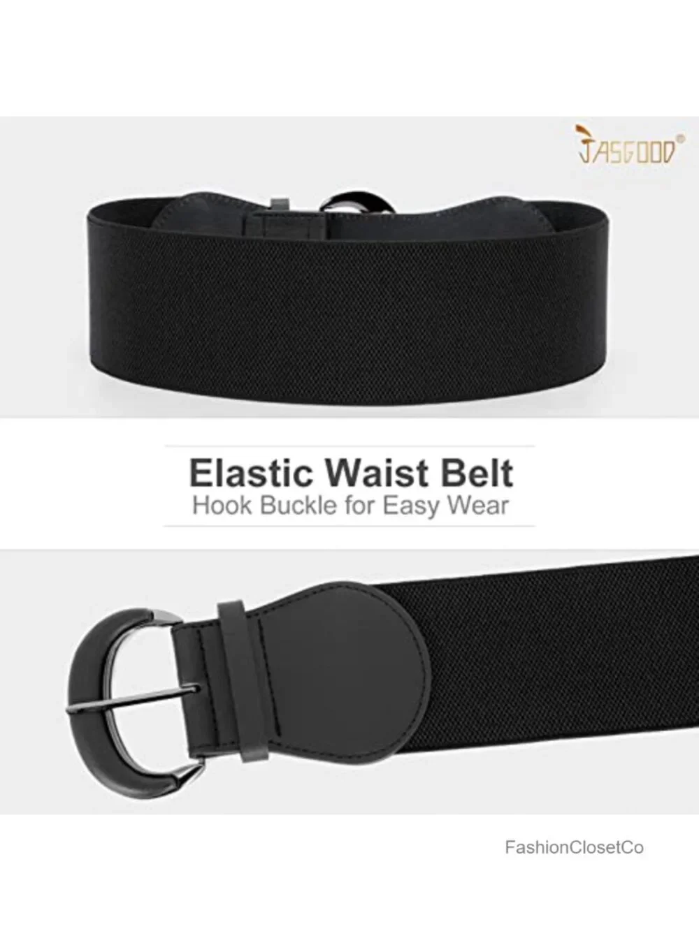 Wide Stretch Waist Belt for Women with Vintage Alloy Buckle